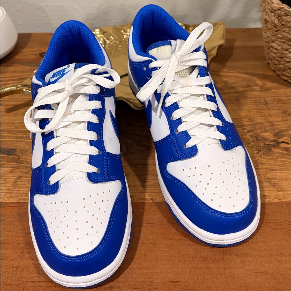 Nike Dunk Low in Racer Blue and White Grade School Boys Size 7/Womens 8.5